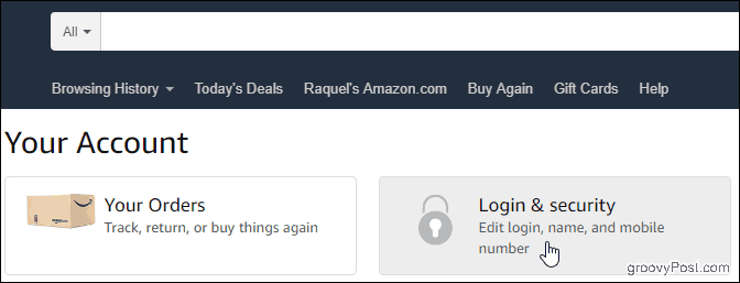 Vaš račun na Amazonu