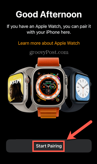 Apple Watch započnite uparivanje