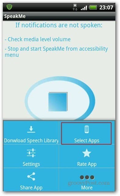 SpeakMe za Android odabrane aplikacije