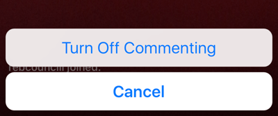 Kliknite ikonu s tri točke da biste isključili komentiranje za vaš prijenos uživo.