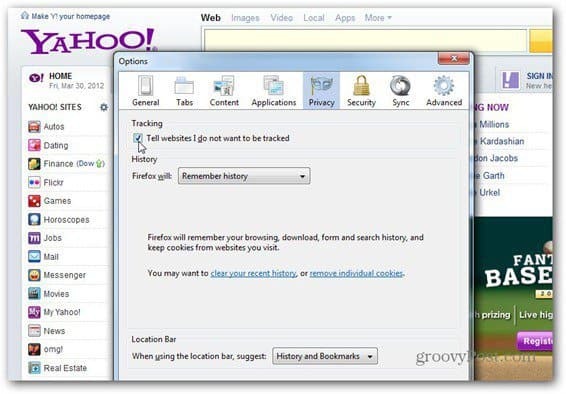 Yahoo zagrljaje ne prati: kako to omogućiti