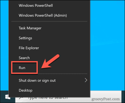 Pokrenite Run u sustavu Windows 10