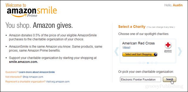 Donirajte svojoj najdražoj dobrotvornosti uz Amazon Smile