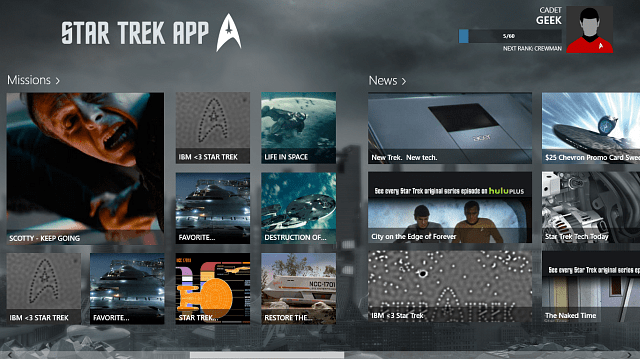 Star Trek App Windows trgovina