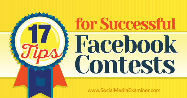 savjeti za uspješna facebook natjecanja