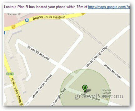 plan b lokacija pametnog telefona glavna