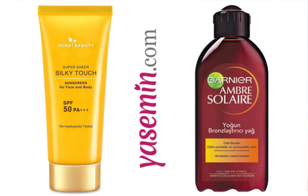 Silky Touch krema za sunčanje za lice Spf 50 & Ambre Solaire Intense Bronzer sunčevo ulje