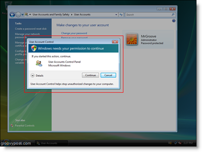 Podrška za sustav Windows Vista UAC