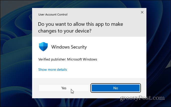 Kontrola korisničkih računa Windows 11