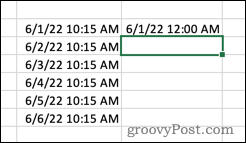 Uklanjanje vremena iz vremenske oznake u Excelu
