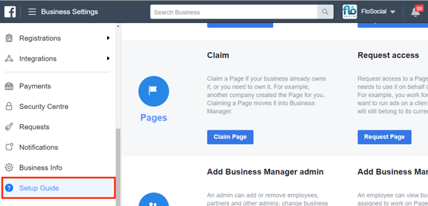 Koristite Facebook Business Manager, korak 25.