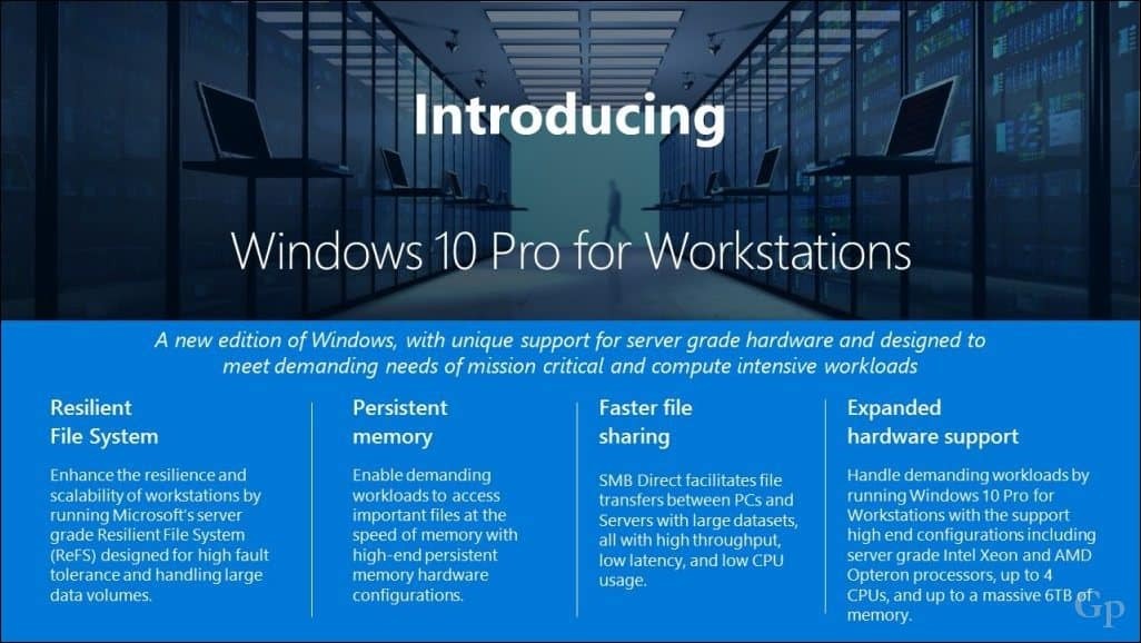 Microsoft predstavlja novi Windows 10 Pro za Workstation Edition