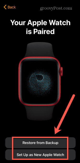 Apple Watch vratiti iz sigurnosne kopije