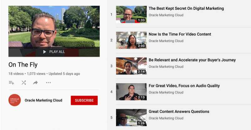 Oracle Marketing Cloud YouTube serija u letu
