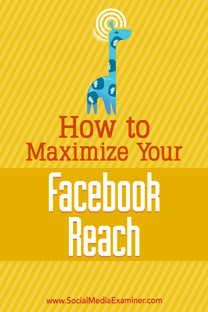 Mari Smith na društvenim mrežama ispitivača kako maksimizirati svoj Facebook doseg.