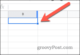 Promjena veličine stupca u Google tablicama