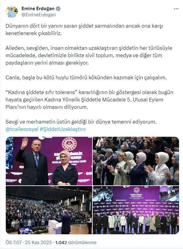 Prva dama Erdoğan govori o Danu nasilja nad ženama