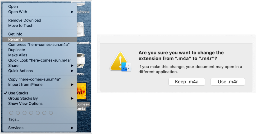 Proširenje datoteke za Mac promijeniti