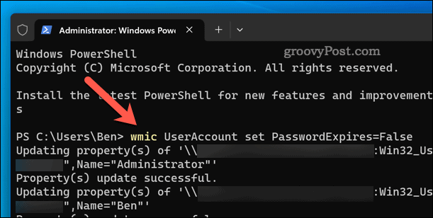 Postavite istek lozinke za sve lokalne račune u sustavu Windows 11