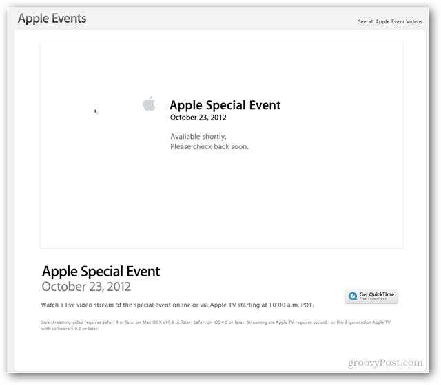 Apple Event 23. listopada 2012
