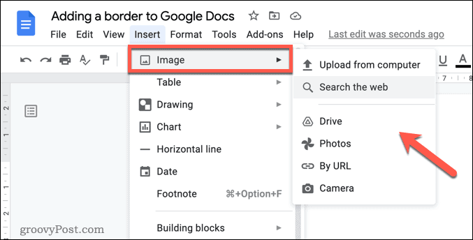 Umetanje slike u Google dokumente