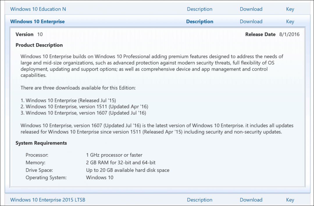 Windows 10 količinski licencni ključ proizvoda VLSC Enterprise Education Pro