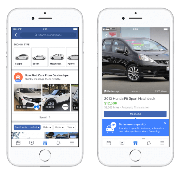 Facebook Marketplace udružuje se s čelnicima automobilske industrije Edmundsom, Cars.com, Auction123 i drugima kako bi kupcima u SAD-u olakšao kupnju automobila.