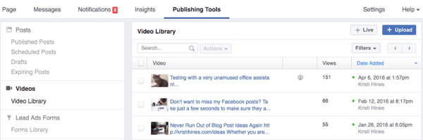facebook alati za objavljivanje video