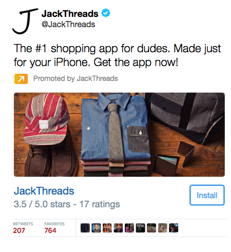 jack thread app instalacija kartice tweet