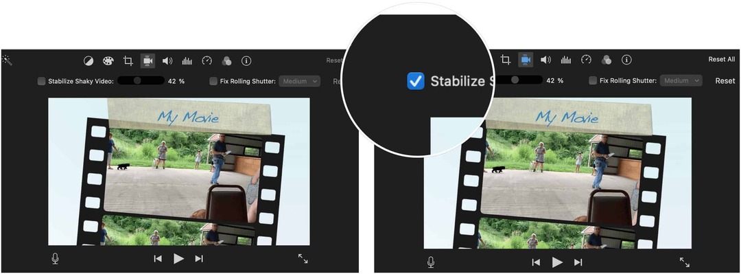 iMovie stablize