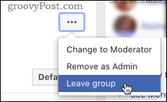 Facebook Link Leave Group