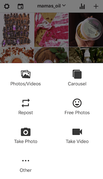 1. korak kako koristiti aplikaciju Preview za planiranje Instagram feeda