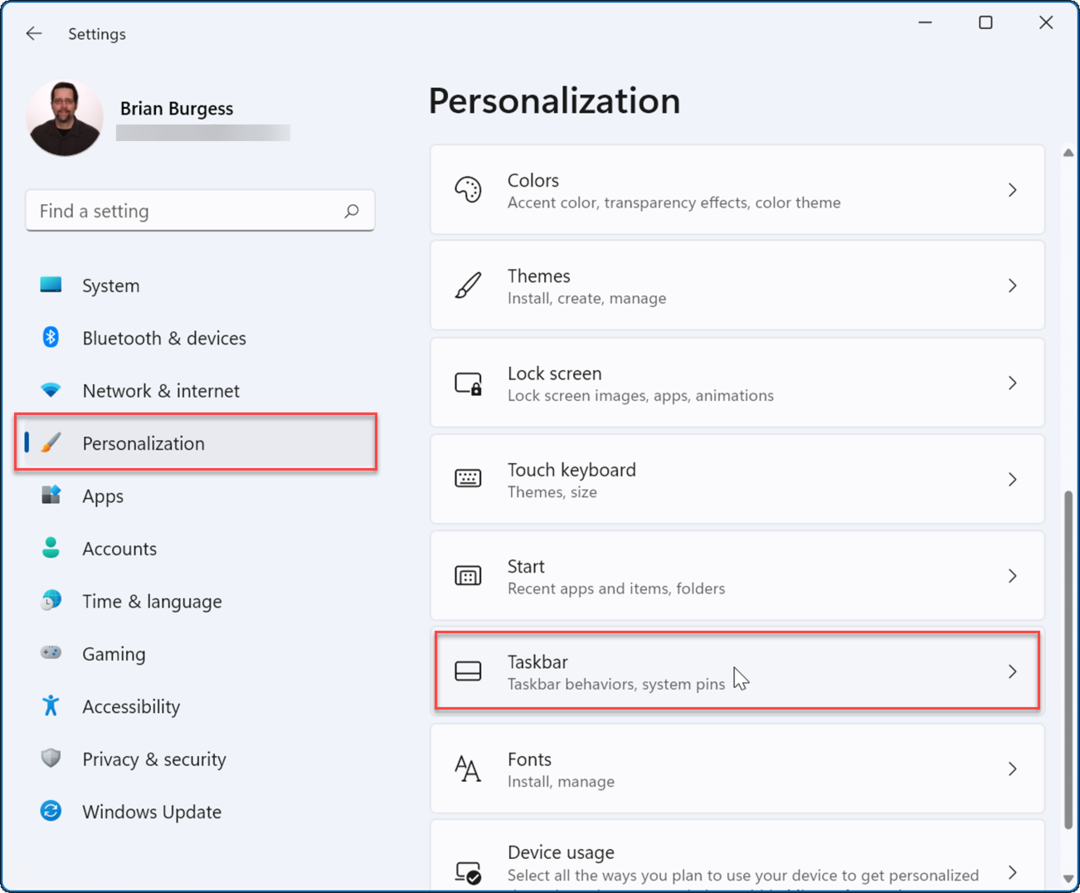 postavke personalizacije Windows 11