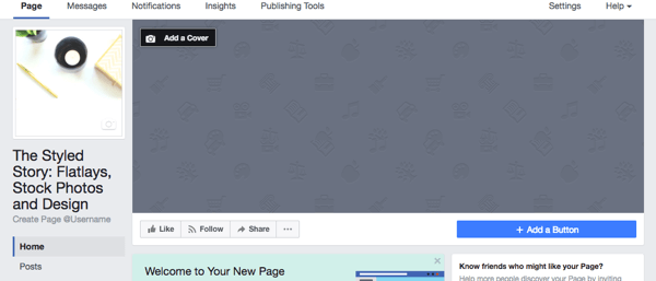 Učitajte svoju profilnu sliku na novu poslovnu stranicu na Facebooku.