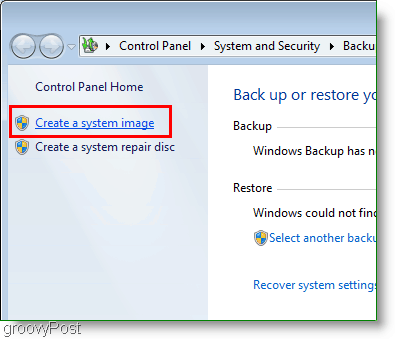 Windows 7: Stvorite vezu slike sustava