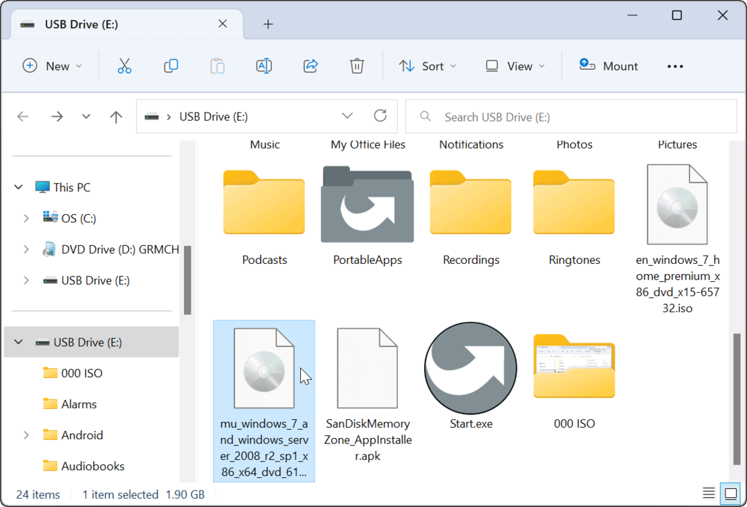 Kako montirati ISO sliku na Windows 11