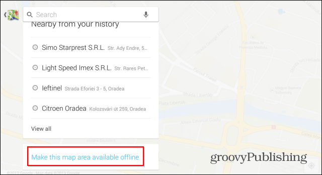 Android adresa za brisanje Google Maps