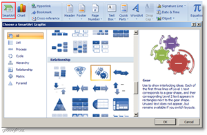 Microsoft Word 2007 Umetnite Smartart