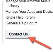 Amazon-kontakt-stranica