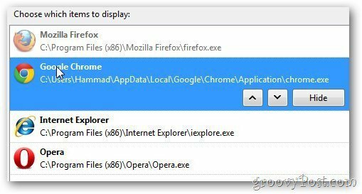 Google Chrome narudžba otvorena