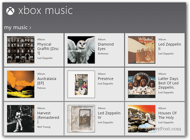 Moja glazbena aplikacija Xbox Music
