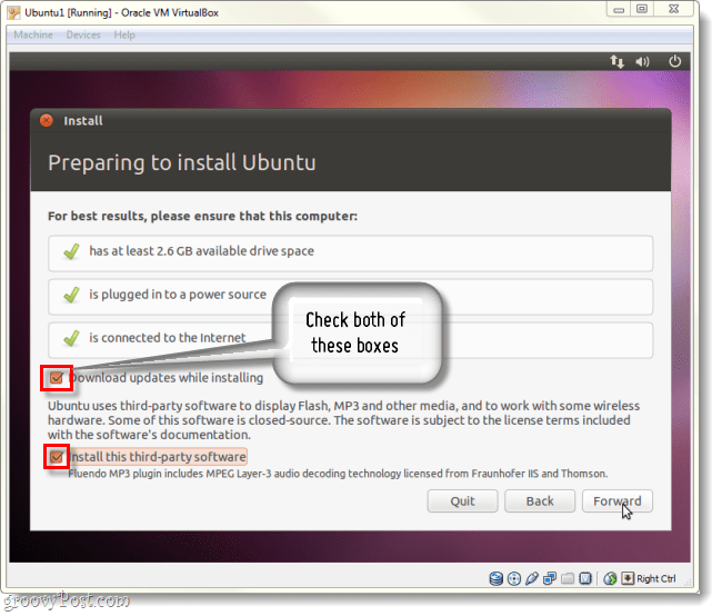 preuzmite ažuriranja i instalirajte softver treće strane na instalaciji ubuntu