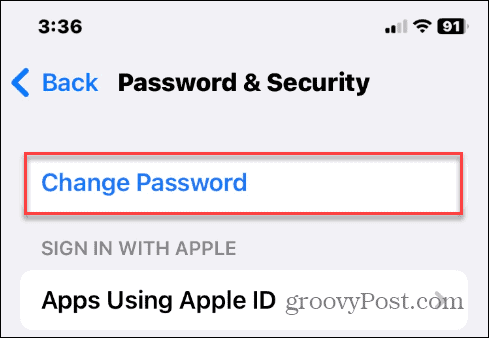 Promijenite lozinku za Apple ID