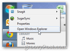 otvoriti Windows Explorer