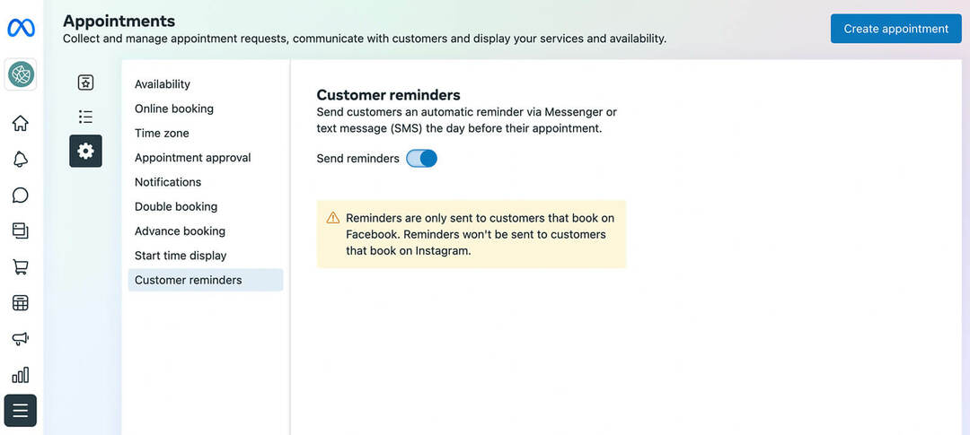 kako-upravljati-rezerviranim-sastancima-ili-rezervacijama-kroz-meta-poslovni-paket-send-reminders-panel-click-settings-tab-select-customer-reminders-click-toggle-to-enable-example- 19