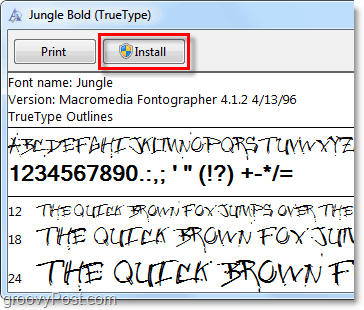 instaliranje besplatnog fonta u Windows 7