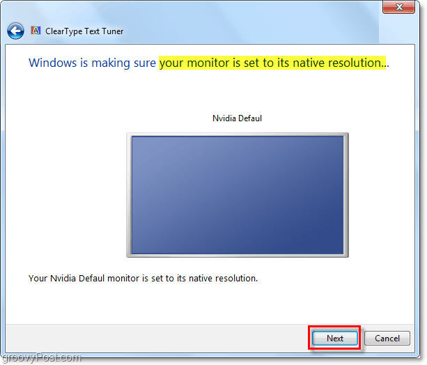 provjerite je li vaš monitor Windows 7 postavljen na izvornu razlučivost