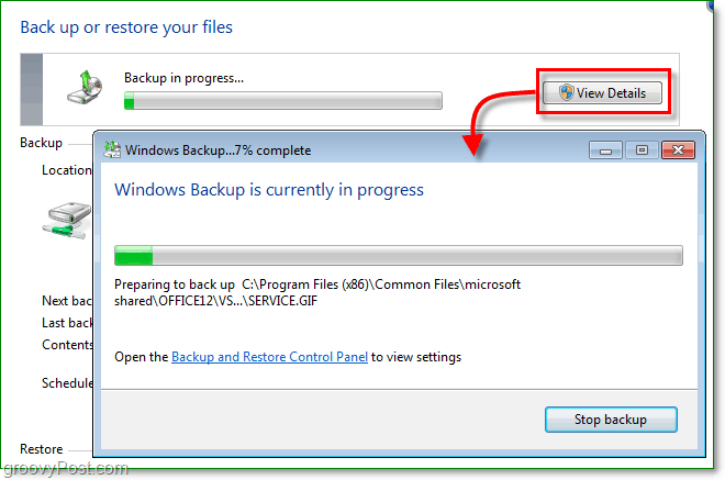 Sigurnosna kopija sustava Windows 7 - sigurnosno kopiranje može potrajati neko vrijeme