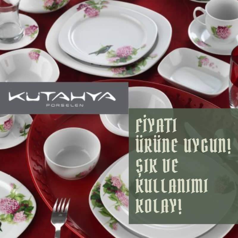 Kako kupiti Bim Kütahya Seramik 68-dijelni četverokutni posuđe s dvostrukim dekorom?