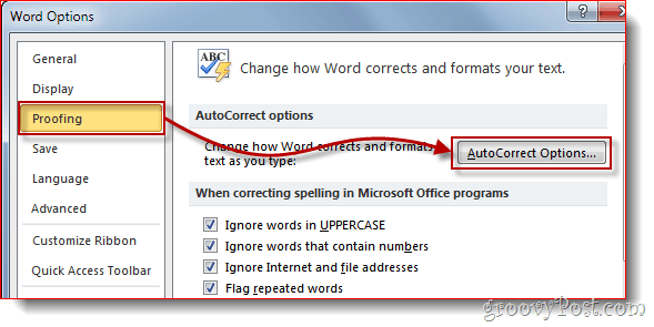 Kako koristiti Word 2010 AutoCorrect za automatsku zamjenu riječi ili dodavanje simbola izvan osnovnih latiničnih znakova